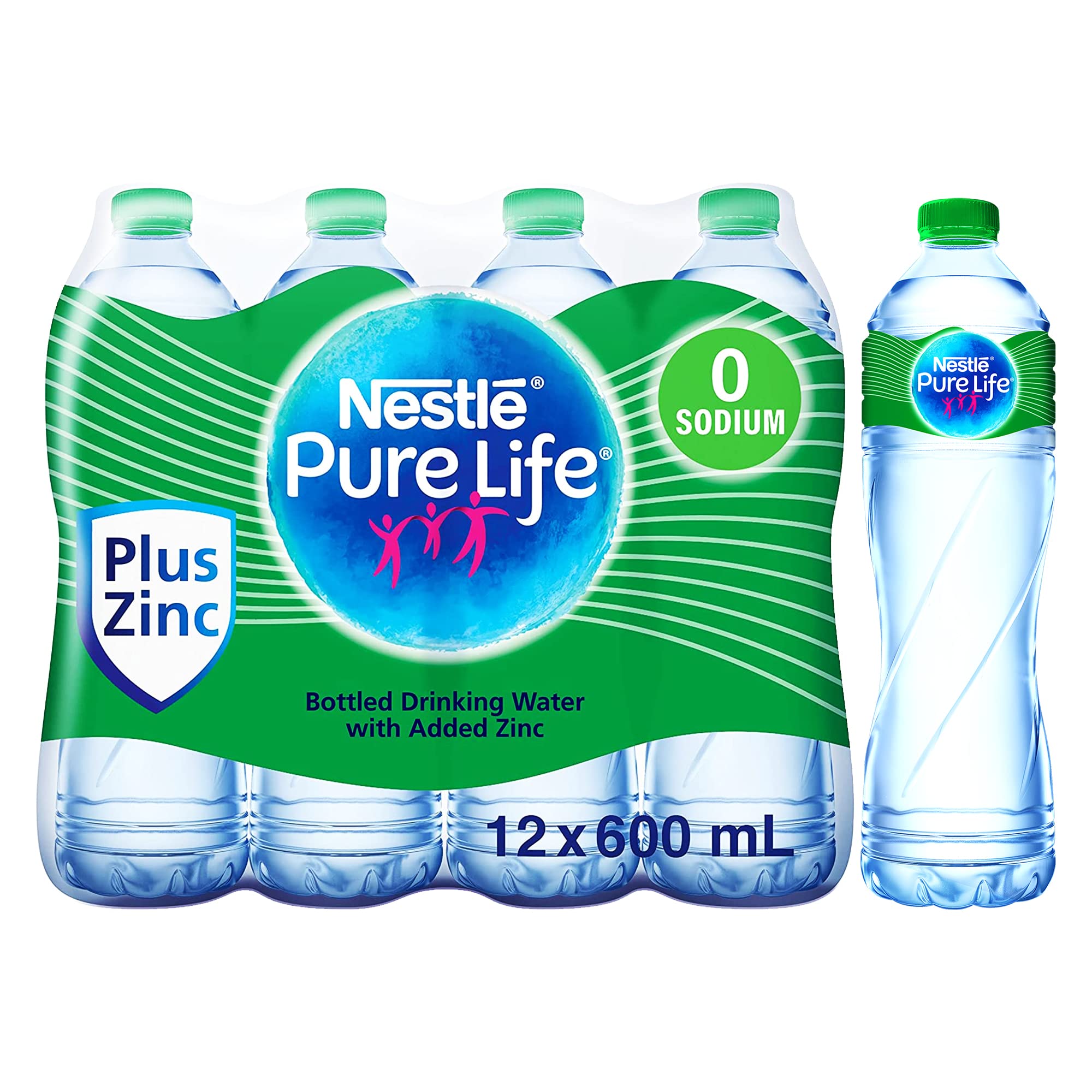 Nestlé Pure Life, Zinc Plus, Zero Sodium, Bottled Drinking Water